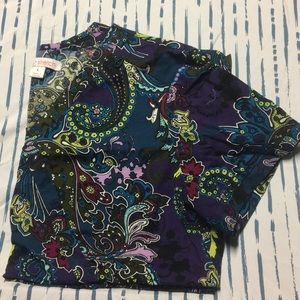 Paisley Large KOI Scrub Top
